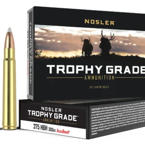 Nosler 60070 Trophy Grade 375H&HMag 300gr Nosler AccuBond 20 Per Box/10 Case