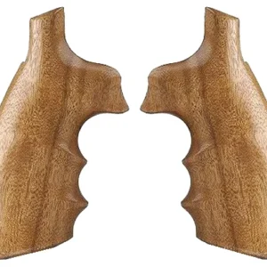 Hogue 10200 Fancy Hardwood Brown Goncalo Alves Hardwood with Finger Grooves for S&W K, L Frame with Square Butt