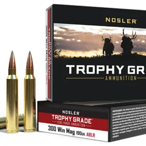 Nosler 60126 Trophy Grade Long-Range 300WinMag 190gr Nosler Spitzer AccuBond Long Range 20 Per Box/10 Case