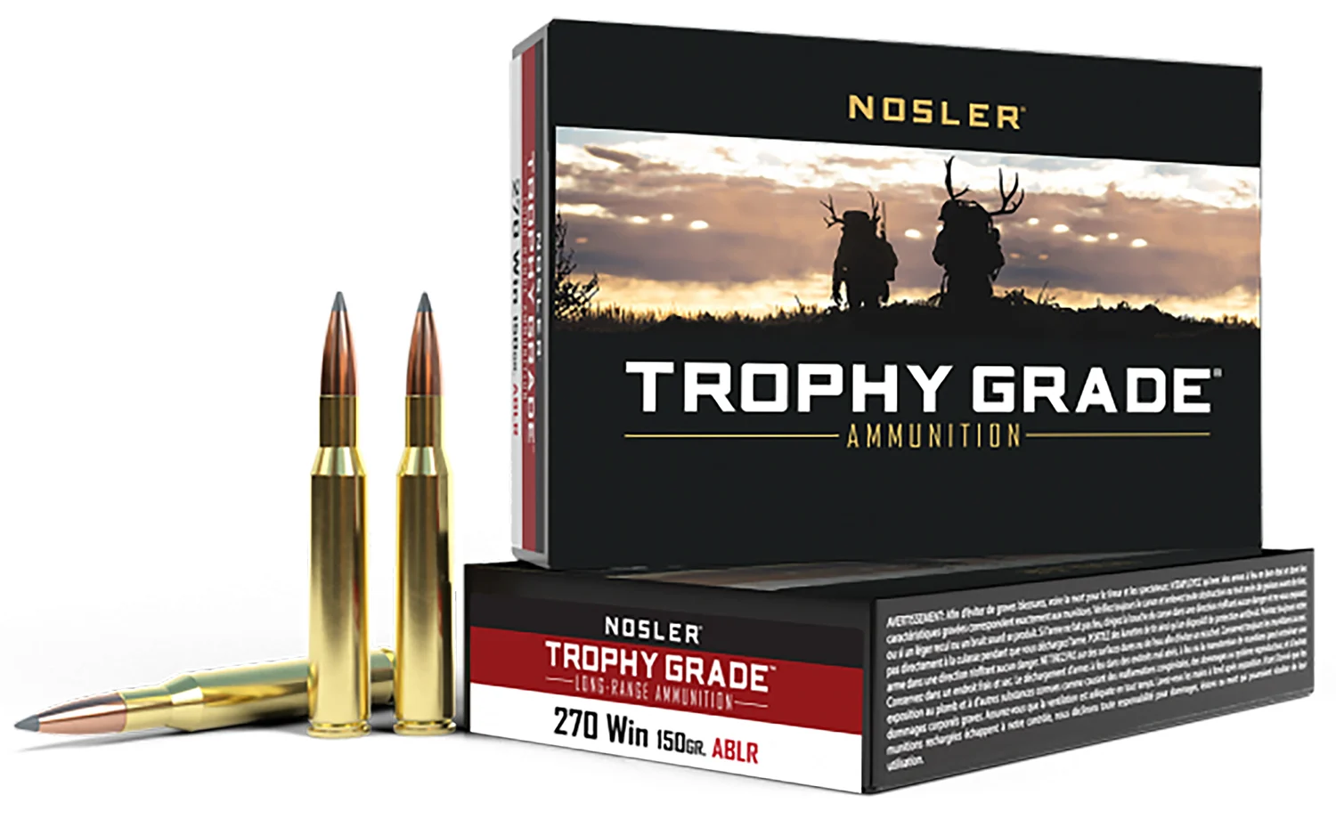 Nosler 60125 Trophy Grade Long-Range 270Win 150gr Nosler Spitzer AccuBond Long Range 20 Per Box/10 Case