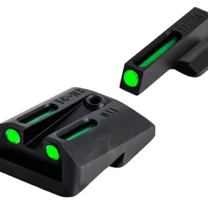 TruGlo TG131NT2 TFO Green/Tritium/Fiber Optic Front Sight-Green/Tritium/Fiber Optic Rear Sight 1911 Government