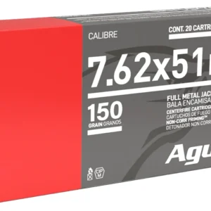 Aguila 1E762110 Target & Range Rifle 7.62x51mm NATO 150gr Full Metal Jacket Boat Tail 20 Per Box/25 Case