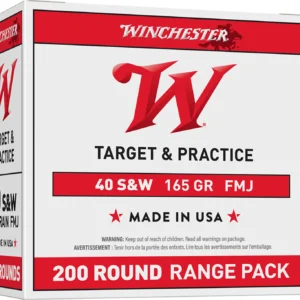 Winchester Ammo USA40W USA Range Pack 40S&W 165gr Full Metal Jacket 200 Per Box/3 Case