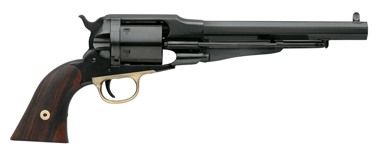 Taylors & Company 550773 1858 Remington Conversion 38 Special Caliber with 7.37" Barrel, 6rd Capacity Cylinder, Overall Blued Finish Steel & Walnut Grip
