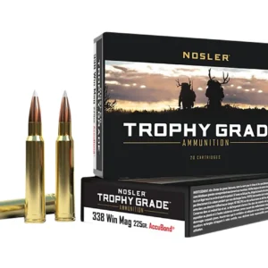 Nosler 60074 Trophy Grade 338WinMag 225gr Nosler AccuBond 20 Per Box/10 Case