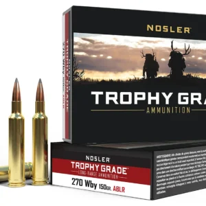 Nosler 60150 Trophy Grade Long-Range 270WthbyMag 150gr Nosler Spitzer AccuBond Long Range 20 Per Box/10 Case
