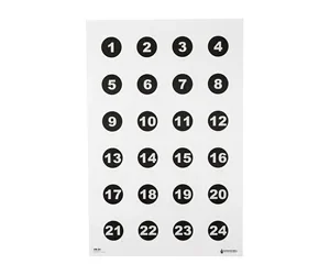 ACTION TGT 24 3" NMBR CIRCLES 100PK