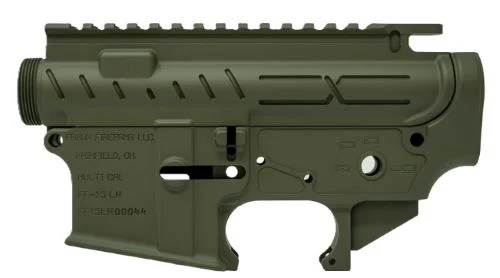 FAXON AR-15 X-TRA LITE - RECEIVER SET OD GREEN STRIPPED