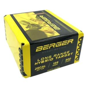 Berger 25 cal 135gr LR Hybrid Target 500rd box