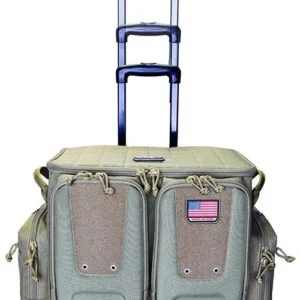Tactical Rolling Range Bag Holds 10 handguns Tan
