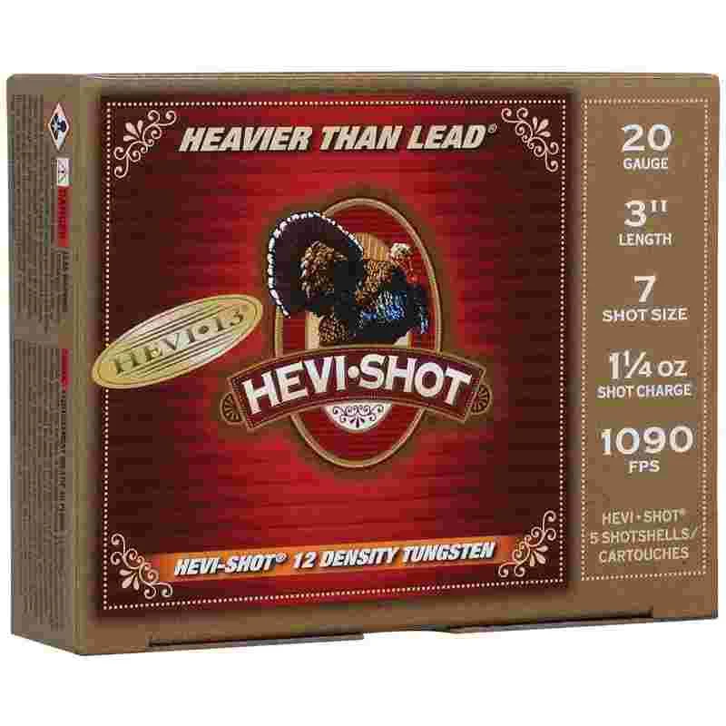 HEVI-Shot HEVI-13 Shotshells 20ga 3" 1-1/4oz 1090 fps #7 5/ct