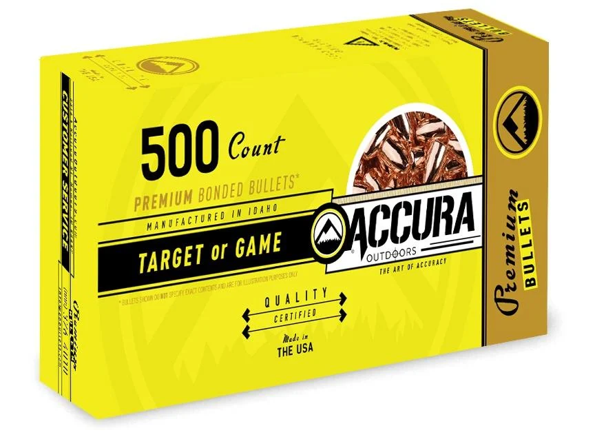 Accura Premium Powerbond Bullets .45 cal .452" 200 gr RN 500/ct