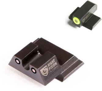 Night Fision Perfect Dot NS Set w/Yellow Front + Black U Rear Fits S&W M&P Excluding Shield