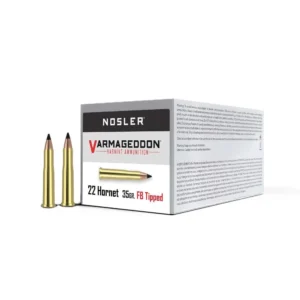 Nosler Varmegeddon Rifle Ammunition .22 Hornet 35 gr FB Tipped 3000 fps - 20/ct