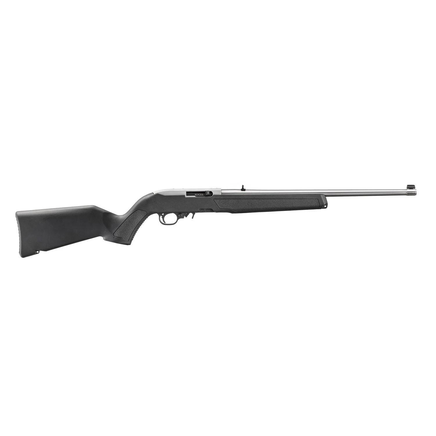 Ruger 10/22 Satin Black Carbine .22 LR 10rd Magazine(1) 18.5" Stainless Barrel Synthetic Stock BX Trigger Gold Bead Front Sight