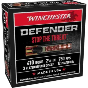 Winchester Supreme Elite PDX1 Personal Defense Shotgun Ammunition .410 ga 2 1/2" 3 disc 12 plts Slug 750 fps 10/ct
