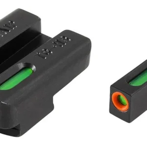 Truglo TFX Pro Tritium/Fiber-Optic Day/Night Sights Fit Walther P99/Walther PPQ - Orange Outline Front/Rear Green